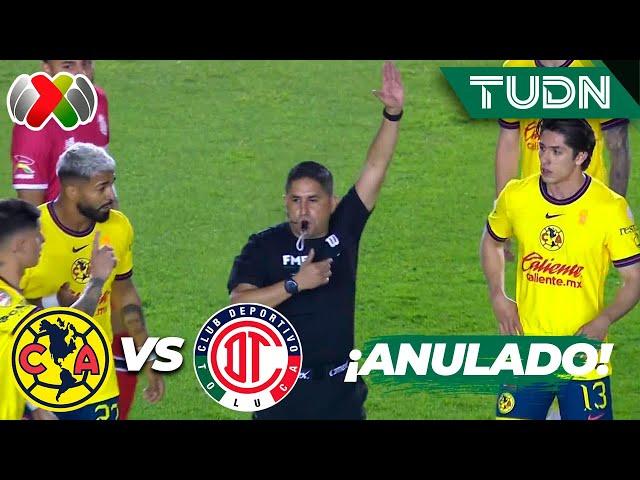 ¡ANULADO! ¿Era gol de las águilas? | América vs Toluca | Liga Mx -AP24 - 4tos de Final - IDA | TUDN