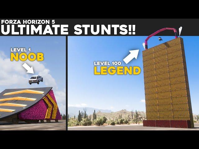 Forza Horizon 5 Ultimate Stunts - Noob vs Pro vs Legend