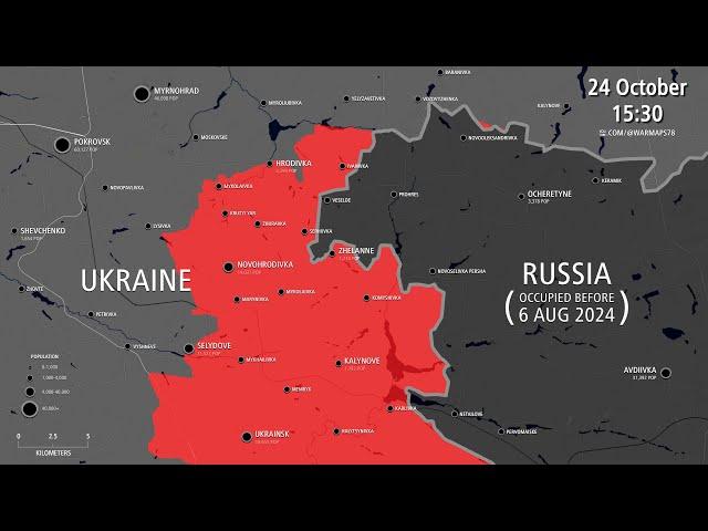 Russian Invasion of Ukraine: Pokrovsk Offensive - Every Day [Aug 6 to Oct 24]