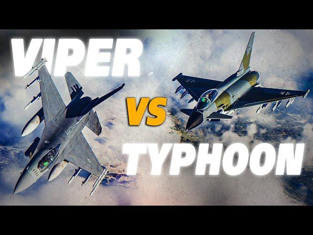 F-16C Viper Vs Eurofighter Typhoon EF2000 DOGFIGHT | Digital Combat Simulator | DCS |