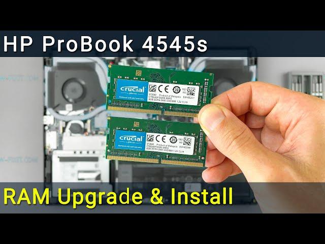 HP ProBook 4545s RAM Upgrade and Install | Step-by-step DIY Tutorial