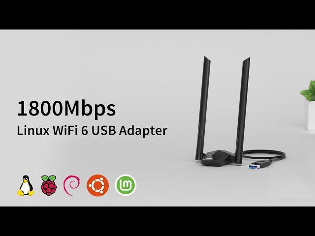 BrosTrend 1800Mbps Linux Compatible WiFi 6 USB Adapter, Long Range Connection, Unleash WiFi 6 Power