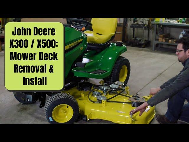 John Deere X300s / X500s – Mower Deck Removal & Installation Tutorial by Minnesota Equipment