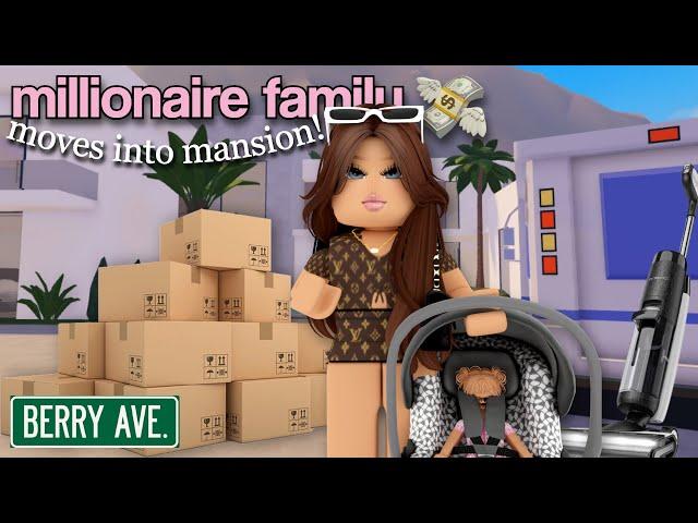 Millionaire Family Moves into Mansion  | Roblox Berry Avenue Roleplay