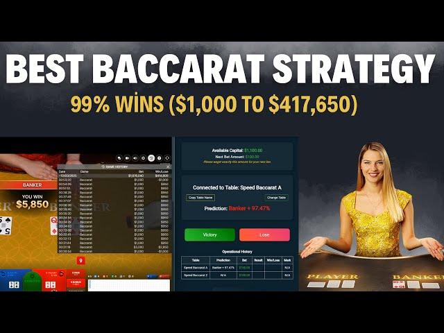 Best Baccarat Strategy  Proven Baccarat Strategies 99% Success Rate [$1,000  $417,650 Profit]