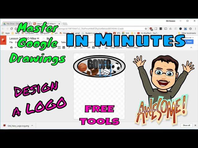 Google Drawings in Minutes - Design A Logo - Graphics Design Lesson 2