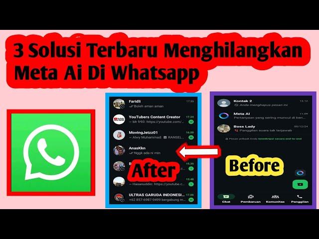 3 Solusi Terbaru Menghilangkan Meta Ai Di Whatsapp | Cara Hapus Meta Ai Whatsapp