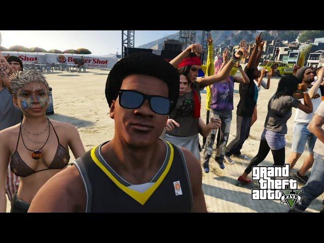 GTA 5 REAL LIFE MOD#13-EPIC SUMMER BEACH FESTIVAL