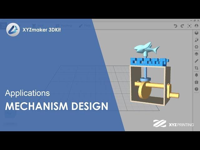 XYZmaker 3DKit Applications I Mechanism Design in 3DKit with Parameters