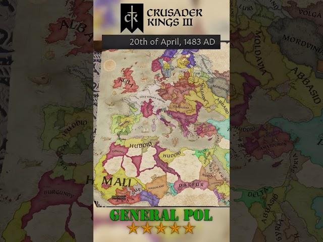 900 year CK3 timelapse - West #paradoxinteractive #ck3 #crusaderkings3 #ck3timelapse