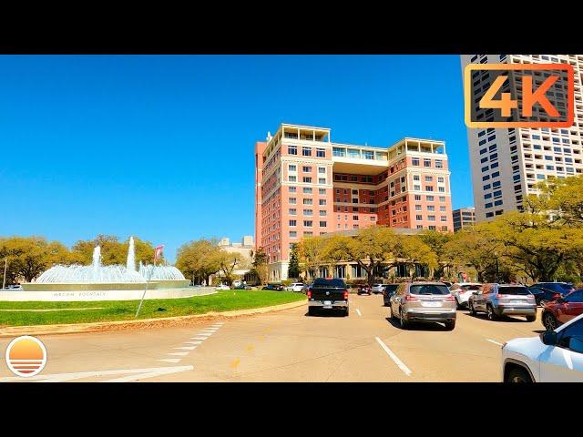 Montrose Boulevard in Houston, Texas. An UltraHD 4K Real Time Driving Tour.