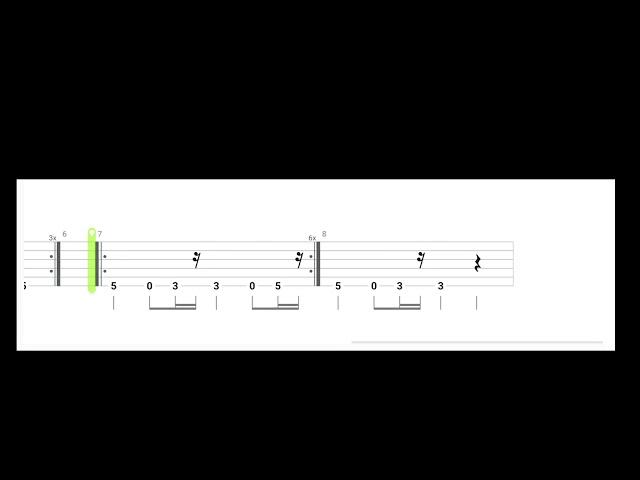 Tab guitar Chicken in the corn, Brushy one string