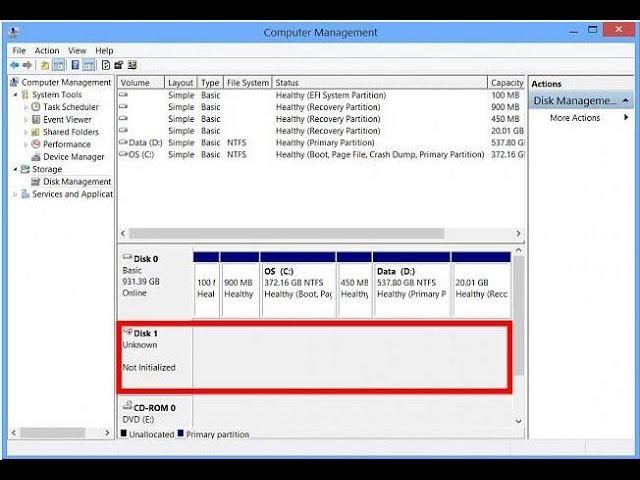 How to Fix “Disk 1 Unknown, Not Initialized” under for Windows 10