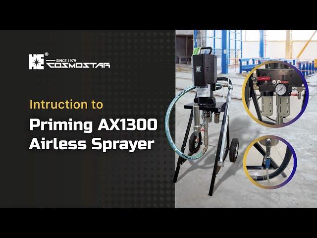 Introduction & Step by Step Guide to Cosmostar Priming AX1300 Airless Sprayer