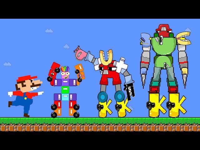 Mario vs the STRONGEST Giant ROBOT Alphabet Lore #2| CRAZIEST version ROBOT Transformed |GMAnimation