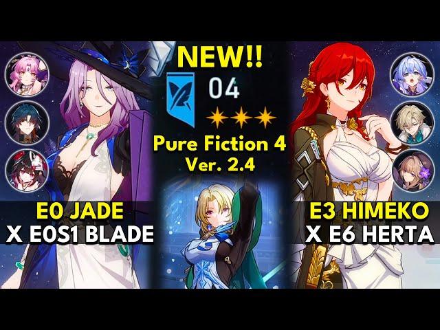 NEW Pure Fiction Floor 4 3 Stars | E0 Jade & E3 Himeko | Honkai: Star Rail 2.4