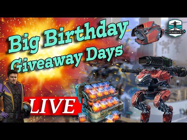 War Robots Big Birthday Giveaway Days with @TONYWR #wrunity