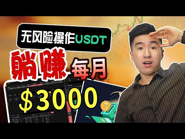 【爆賺祕密】每月躺賺3000美金，零風險操作USDT套利！使用穩定幣USDT/USDC/BUSD對敲，低門檻賺錢致富！secret of earning $3000/month lying down