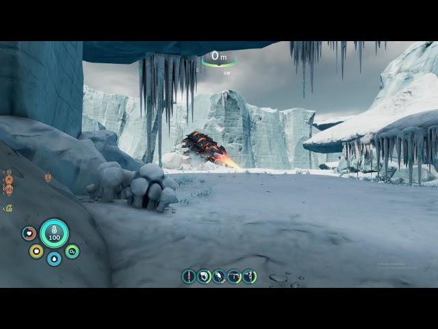 Iceworm Eats Snowstalker - Subnautica Below Zero