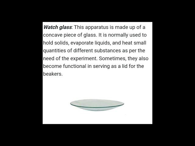 WATCH GLASS AND ITS USE #viral #chemistry #lab #labinstruments #uses #jhwconcepts