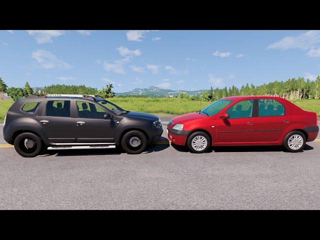 Dacia Logan Vs Dacia Duster Face To Face #4 - BeamNG Drive