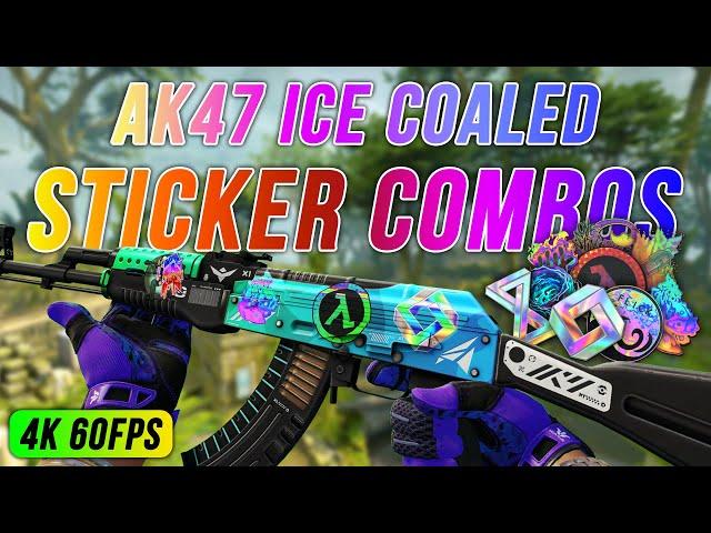 AK-47 Ice Coaled Sticker Combos | Best Stickers for AK47 Ice Coaled Skin [4K 60FPS]