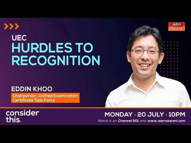 #ConsiderThis: UEC - Hurdles to recognition