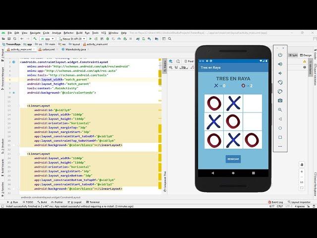 Crea Juego Tic toc toe-Tres en Raya desde cero con Android Studio