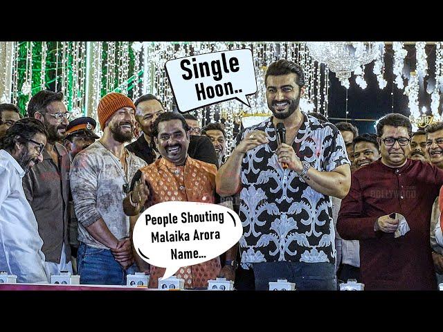 Crowd: Malaika Kashi aahe? Arjun: I am single now | Arjun Kapoor Confirms his Breakup with Malaika