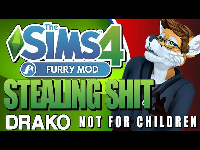 Sims 4 Furry Mod: Stealing everything and selling it back.