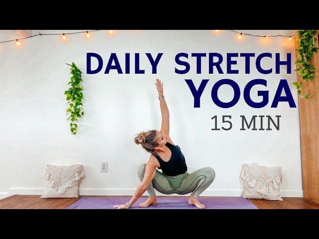 15 Min DAILY STRETCH - Full Body Gentle Yoga Stretch - Yoga with Yana