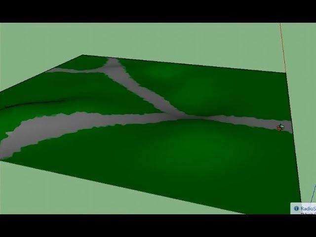 SketchUp . How to make the road on the terrain . 2