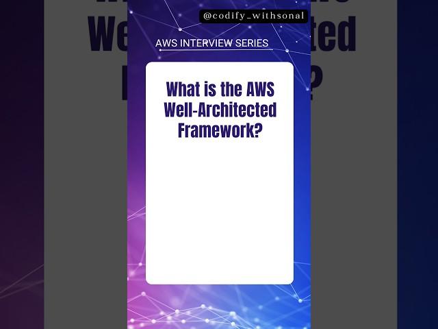 How to clear AWS Interview? | AWS Architecture Framework | #shorts #ytshorts #shortsvideo #learnaws