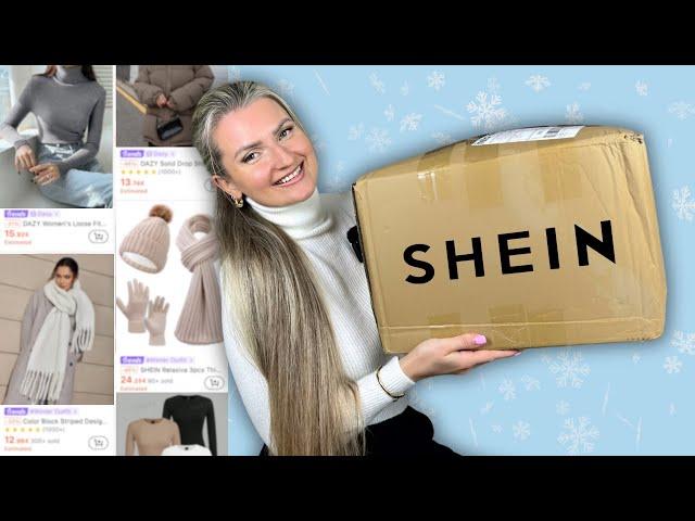 SHEIN WINTER CLOTHING TRY ON HAUL *wardrobe basics, unboxing* 