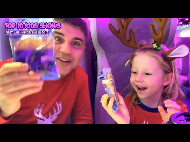 The top 10 Famous YouTubers kids shows -First week december 2019-