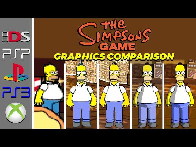 The Simpsons Game - DS vs PSP vs PS2 vs PS3 vs XBOX 360 (Graphics Comparison!)