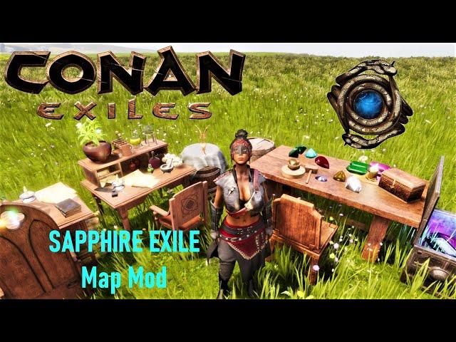 Resources Were Hidden - The Sapphire Exile (Mod Map) - Conan Exiles (2.5.3) (PC Gameplay)