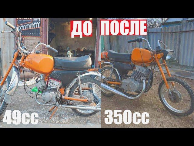 МОПЕД КАРПАТЫ с МОТОРОМ от JAWA 350 своими руками!!!