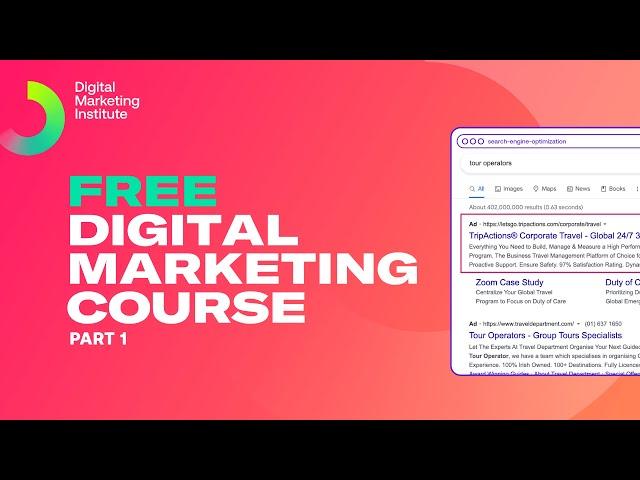 Free Digital Marketing Course Part 1 | Digital Marketing Tutorials | Digital Marketing Institute