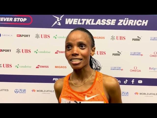 Beatrice Chebet After 14:09.52 WORLD LEAD in Zurich 5000m