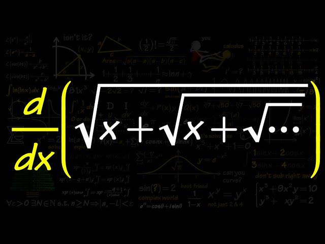 derivative of sqrt(x+sqrt(x+sqrt(x+...))), infinite nested square root