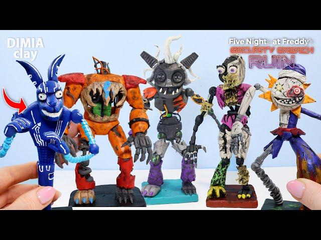 All ANIMATRONICS Glamrock Compilation clay ► FNAF Security Breach RUIN | Tutorial with clay