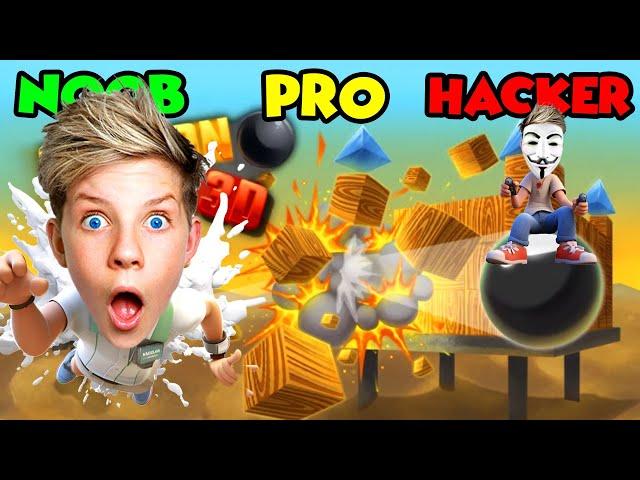 Can We Go NOOB to PRO to HACKER in CANNON BALLS?!  Prezley