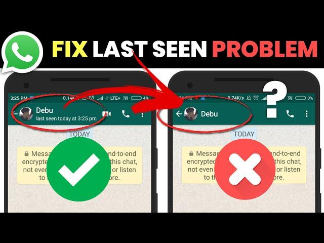 HOW TO FIX WhatsApp Last Seen Time Not Showing Problem Solved | how to solve last seen in whatsapp