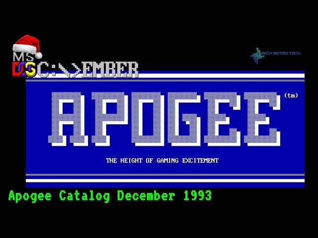 Apogee Software Catalog - Catalog Dec 1993 - #DOScember