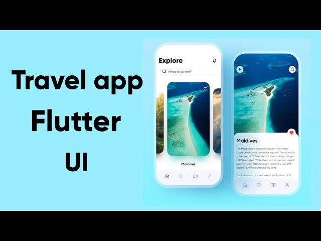 Flutter Travel app UI | Speed Code