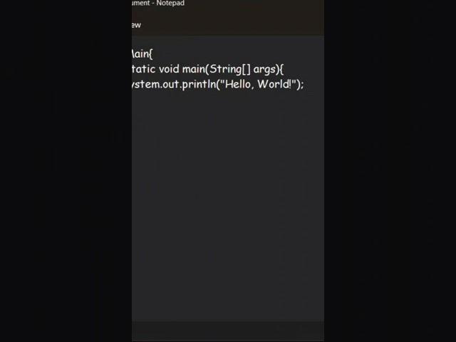 How to run a Java program in Command Prompt|Code in #shorts #trending #java