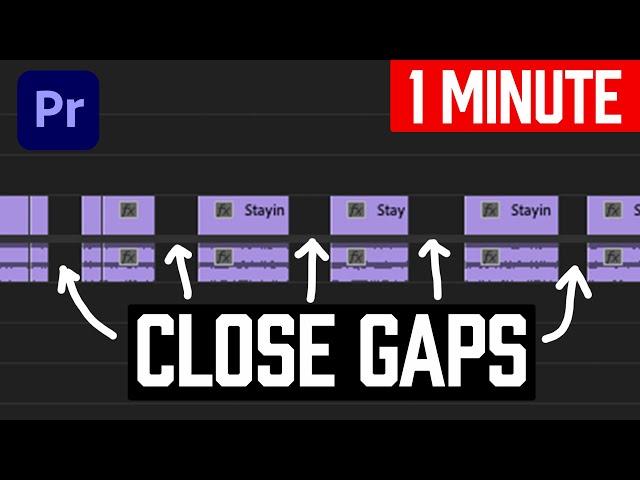 How To Close Gaps In Premiere Pro With ONE CLICK!