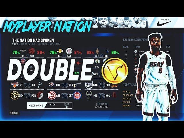 NBA 2K20 MYPLAYER NATION GAME MODE - DOUBLE VC & DOUBLE MYPOINTS!