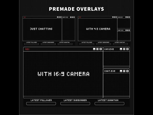 Dark retro stream pack setup tutorial STREMLABS OBS 2023